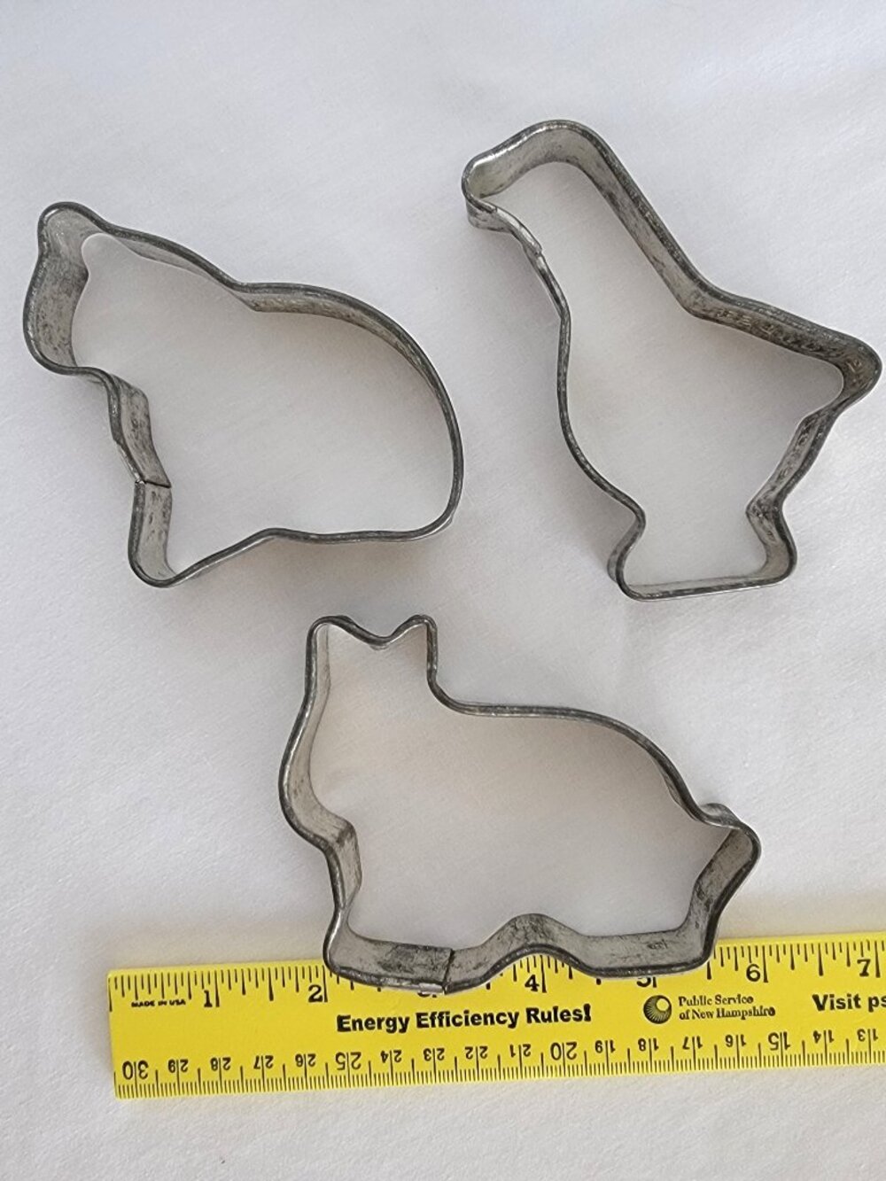 Vintage Davis Baking Powder Cookie Cutters Set of 3 Animal Shapes Tin Metal